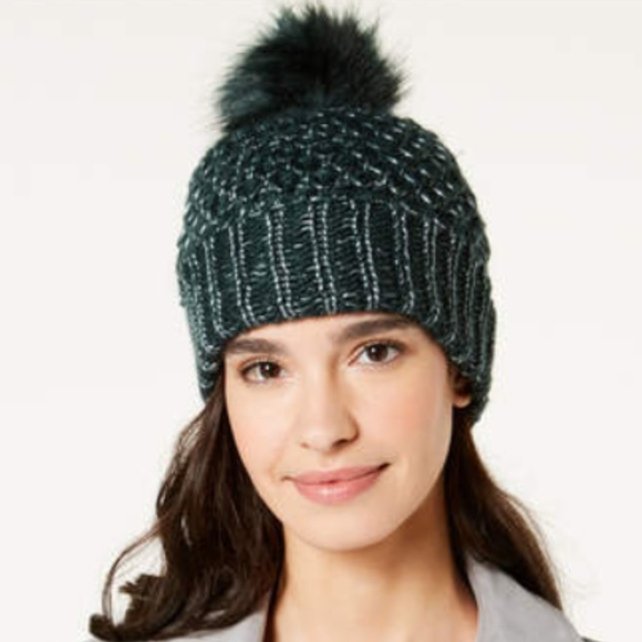 Steve Madden Accessories - NWT Steve Madden Boyfriend Beanie Green Silver $34